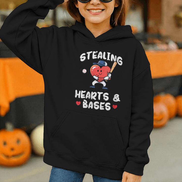 Women's Valentines Day Baseball Stealing Hearts Bases Boys Kids Men Graphic Youth Hoodie Women's Valentines Day Baseball Stealing Hearts Bases Boys Kids Men Graphic Youth Hoodie