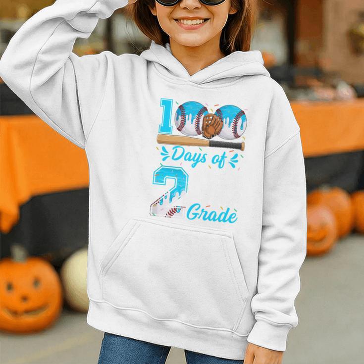 100 Days Of 2nd Grade Baseball 100th Day Of School Boys Kids Graphic Youth Hoodie 100 Days Of 2nd Grade Baseball 100th Day Of School Boys Kids Graphic Youth Hoodie
