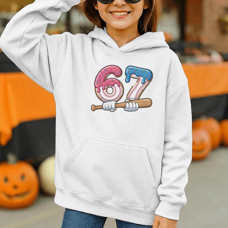 Baseball 67 Kids Ice Cream Drip Six Seven Youth Boys Graphic Youth Hoodie