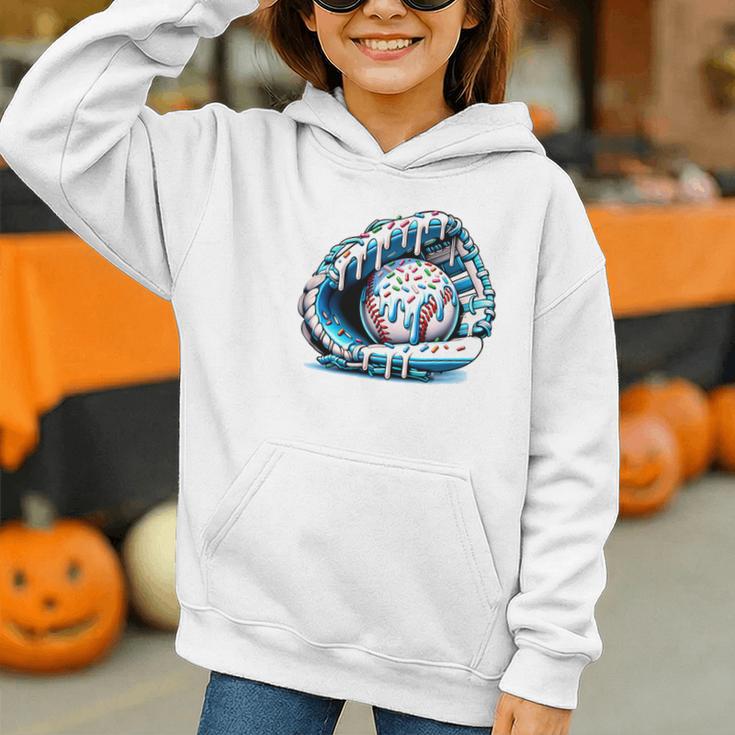 Baseball Drip Ice Cream Sprinkles Baseball Glove Premium Tri-Blend Graphic Youth Hoodie Baseball Drip Ice Cream Sprinkles Baseball Glove Premium Tri-Blend Graphic Youth Hoodie