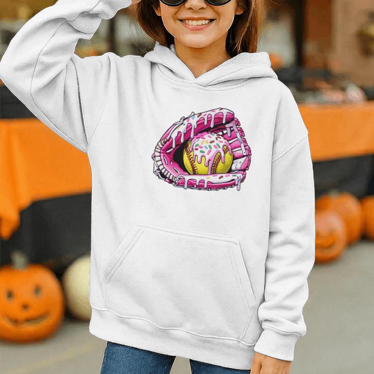 Baseball Glove Drip Shirt Ice Cream Dripping Girls Pocket Premium Graphic Youth Hoodie Baseball Glove Drip Shirt Ice Cream Dripping Girls Pocket Premium Graphic Youth Hoodie