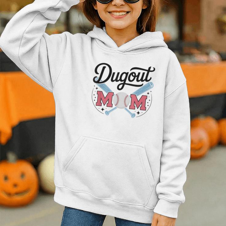 Baseball Mom – Proud Dugout Supporter Graphic Youth Hoodie