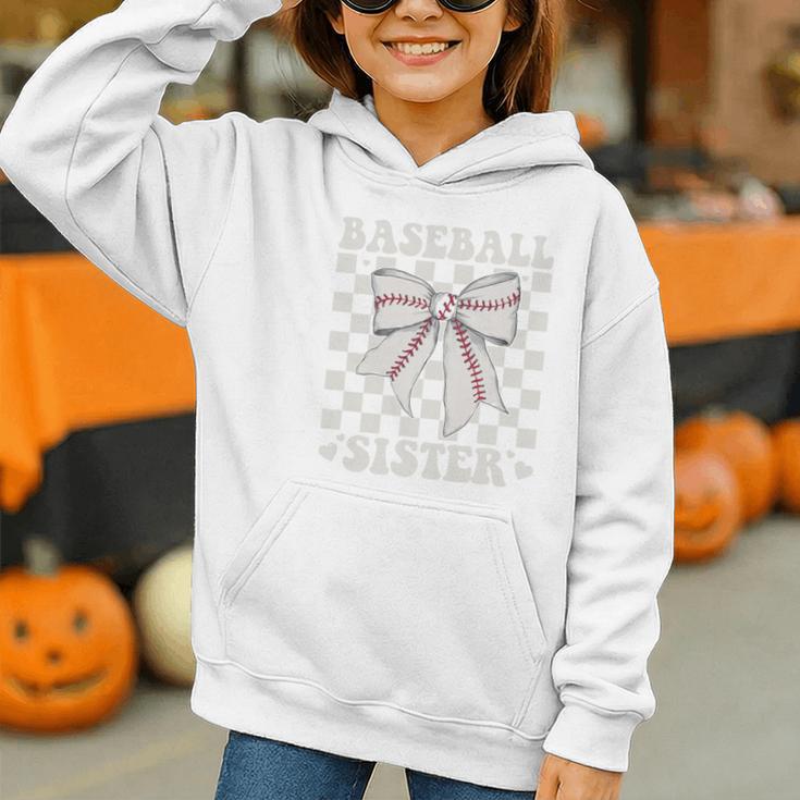 Baseball Sister Graphic Youth Hoodie