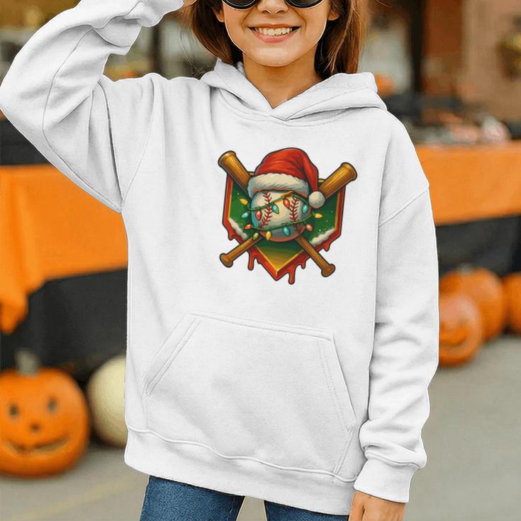 Baseball Xmas Christmas Baseball Ice Cream Drip Boys Graphic Youth Hoodie Baseball Xmas Christmas Baseball Ice Cream Drip Boys Graphic Youth Hoodie