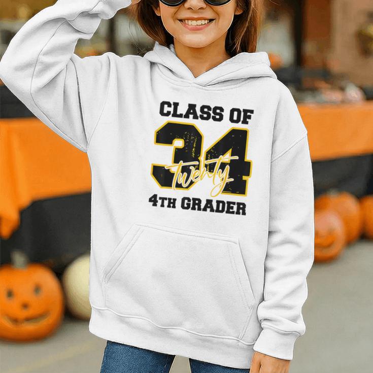 Class Of 2034 4th Grader Elementary School Back To School Graphic Youth Hoodie Class Of 2034 4th Grader Elementary School Back To School Graphic Youth Hoodie
