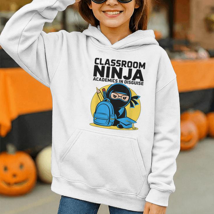 Classroom Ninja Academics In Disguise Back To School Student Graphic Youth Hoodie