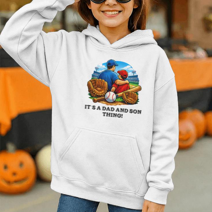 Father Son Baseball Father's Day Graphic Youth Hoodie Father Son Baseball Father's Day Graphic Youth Hoodie