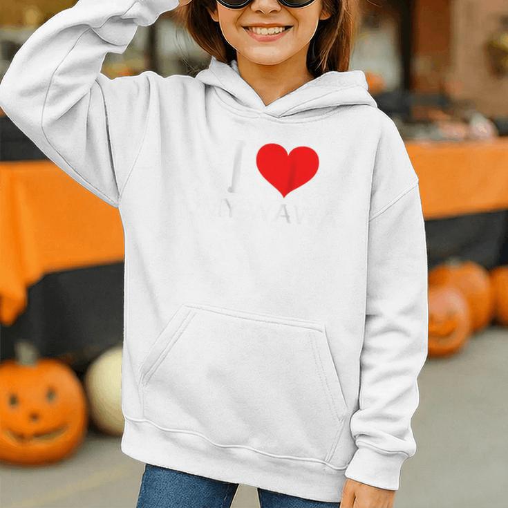 I Heart My Wawa Raglan Baseball Tee Graphic Youth Hoodie