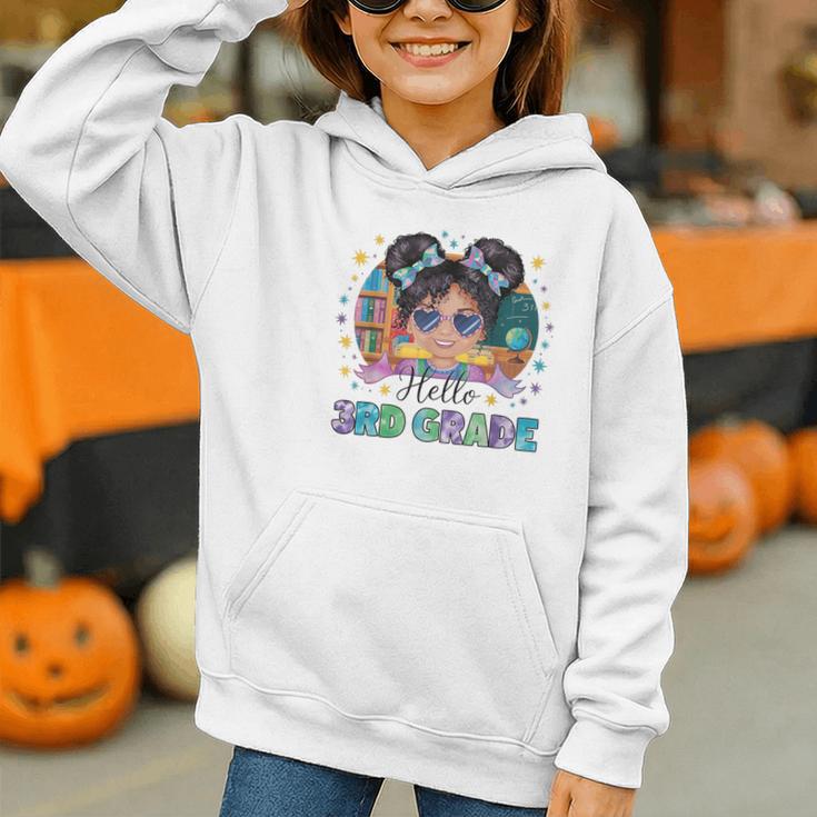 Hello 3rd Grade Girl Back To School Kids Boys Girls Graphic Youth Hoodie Hello 3rd Grade Girl Back To School Kids Boys Girls Graphic Youth Hoodie
