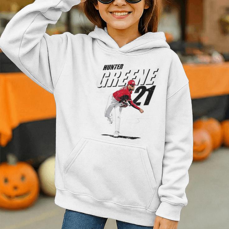Hunter Greene Cincinnati MLB Baseball Players MLBHGR204M Graphic Youth Hoodie Hunter Greene Cincinnati MLB Baseball Players MLBHGR204M Graphic Youth Hoodie