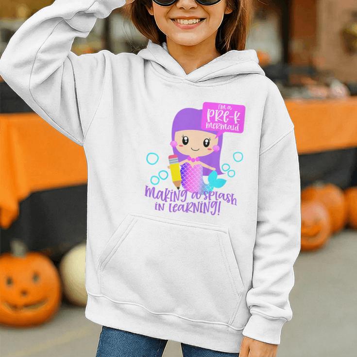 Kids Pre K Mermaid Back To School Toddler Girl First Day Of Prek Graphic Youth Hoodie Kids Pre K Mermaid Back To School Toddler Girl First Day Of Prek Graphic Youth Hoodie