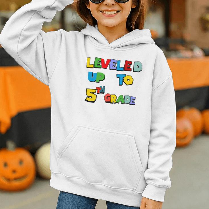 Leveled Up To 5th Grade Back To School Kids Boys Premium Tri-Blend Graphic Youth Hoodie Leveled Up To 5th Grade Back To School Kids Boys Premium Tri-Blend Graphic Youth Hoodie