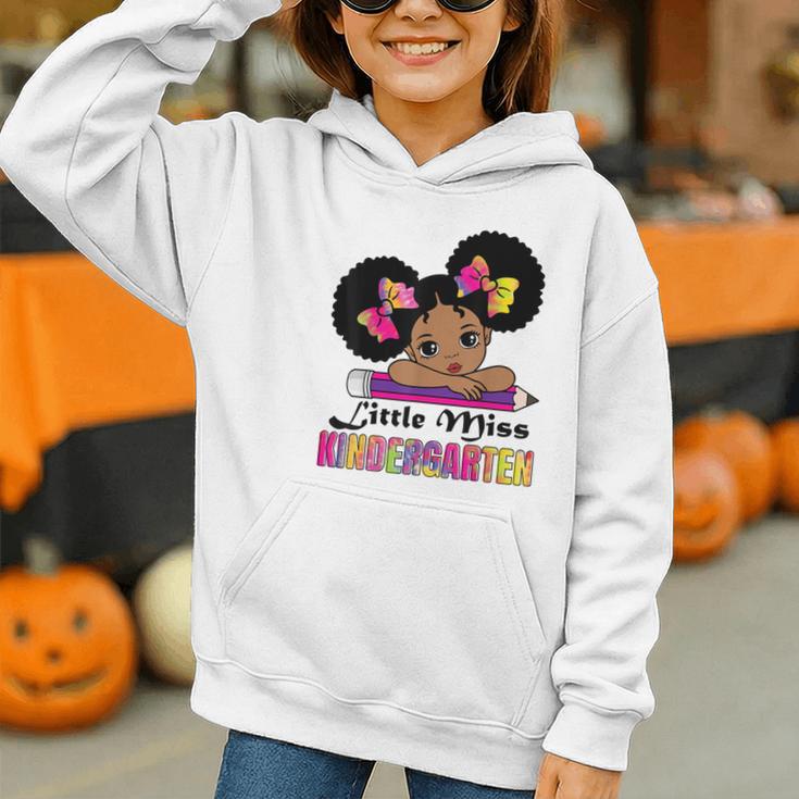 Little Miss Kindergarten Afro Puff Girl Back To School Graphic Youth Hoodie Little Miss Kindergarten Afro Puff Girl Back To School Graphic Youth Hoodie