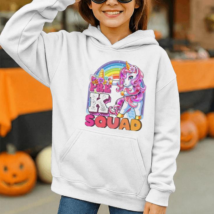 Pre-K Squad Flossing Unicorn Back To School Girls Premium Tri-Blend Graphic Youth Hoodie Pre-K Squad Flossing Unicorn Back To School Girls Premium Tri-Blend Graphic Youth Hoodie
