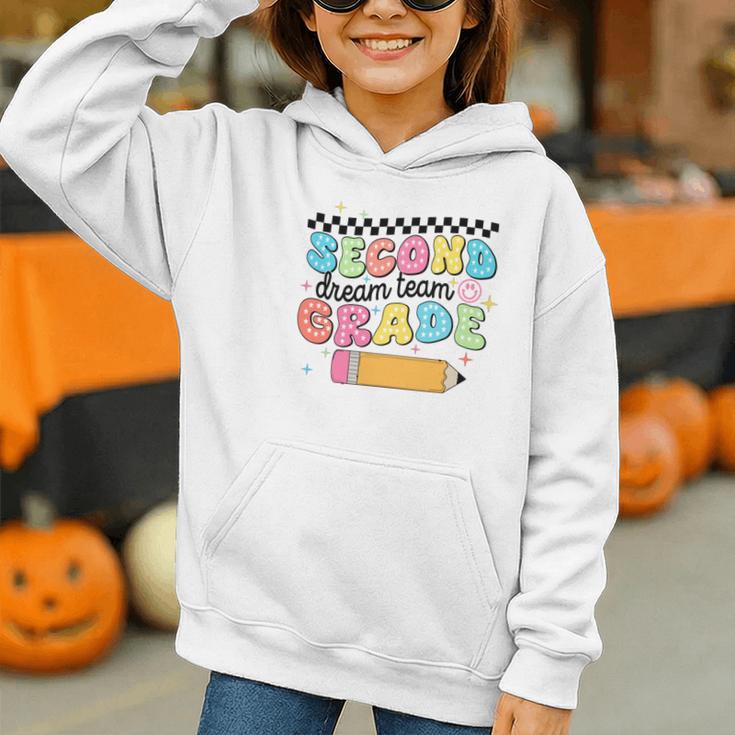 Second Grade Dream Team Back To School First Day Of School Performance Graphic Youth Hoodie Second Grade Dream Team Back To School First Day Of School Performance Graphic Youth Hoodie
