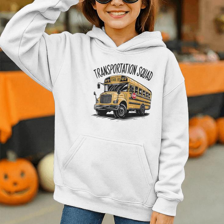 Transportation Squad Bus Drivers Back To School Graphic Youth Hoodie Transportation Squad Bus Drivers Back To School Graphic Youth Hoodie