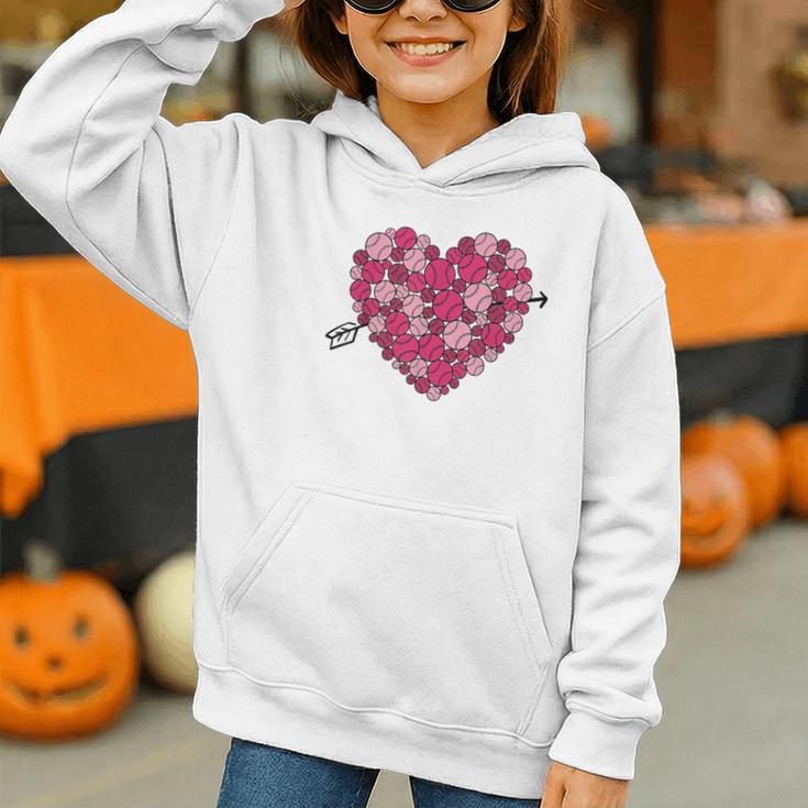 Valentine's Day Baseball Heart Softball Player Sports Lover Graphic Youth Hoodie Valentine's Day Baseball Heart Softball Player Sports Lover Graphic Youth Hoodie
