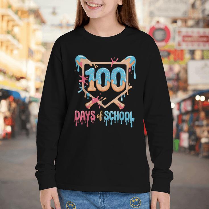 100 Days Of School Baseball Drip 100 Days Of School Youth Long Sleeve Tee 100 Days Of School Baseball Drip 100 Days Of School Youth Long Sleeve Tee