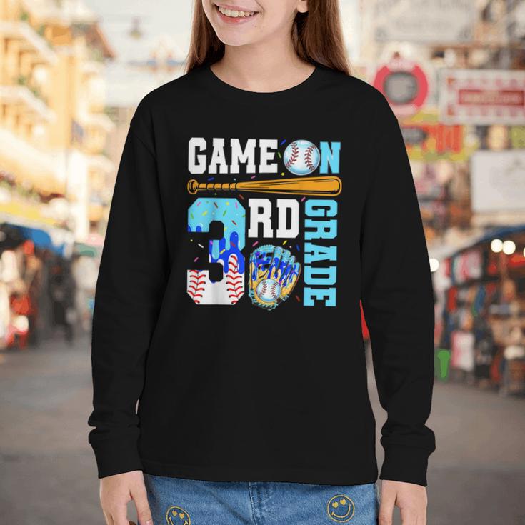 3rd Grade Back To School Baseball Drip Ice Cream Game On Youth Long Sleeve Tee 3rd Grade Back To School Baseball Drip Ice Cream Game On Youth Long Sleeve Tee