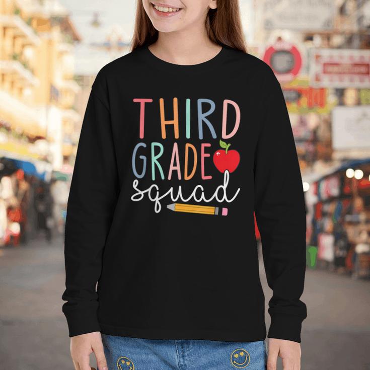 3rd Grade Squad Tshirt Third Grade Back To School Youth Long Sleeve Tee