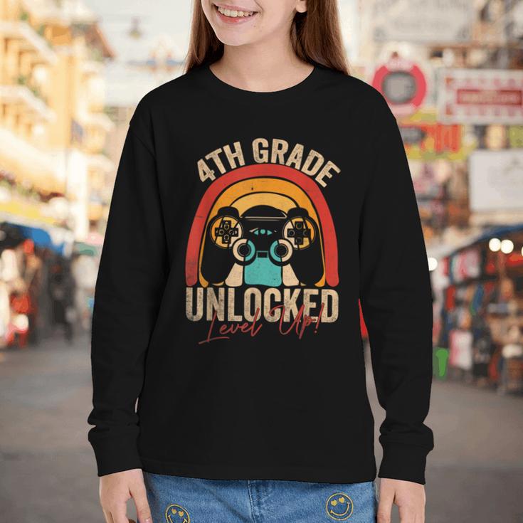 4th Grade Unlocked Level Up Gamer Back To School Fourth Youth Long Sleeve Tee 4th Grade Unlocked Level Up Gamer Back To School Fourth Youth Long Sleeve Tee