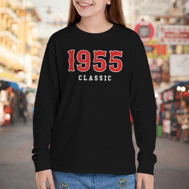 70 Year Old 1955 Classic Baseball Fan 70th Birthday Youth Long Sleeve Tee 70 Year Old 1955 Classic Baseball Fan 70th Birthday Youth Long Sleeve Tee
