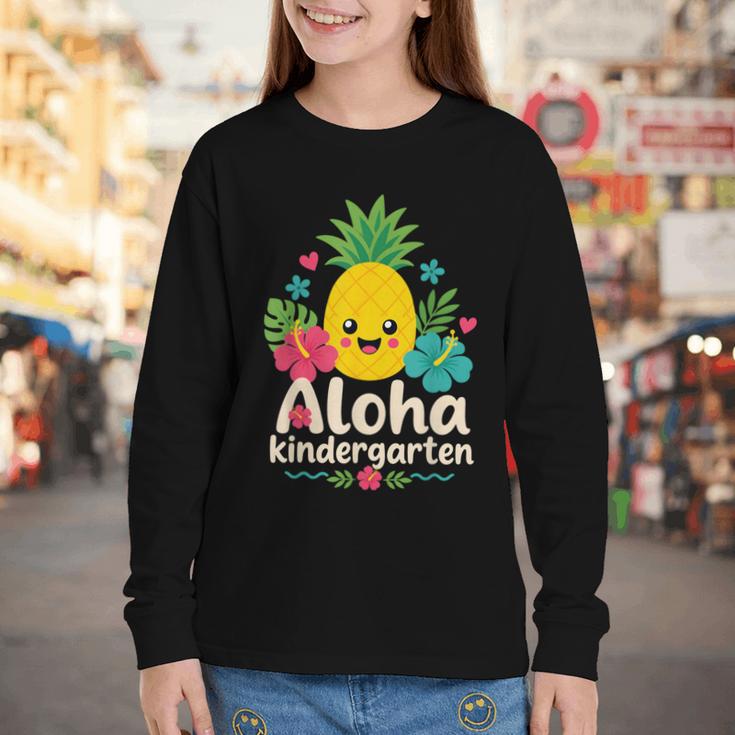 Aloha Kindergarten Pineapple Back To School Youth Long Sleeve Tee