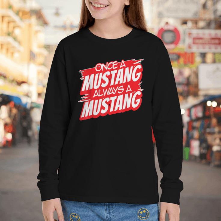 Always A Mustang Back To School Spirit R Youth Long Sleeve Tee Always A Mustang Back To School Spirit R Youth Long Sleeve Tee