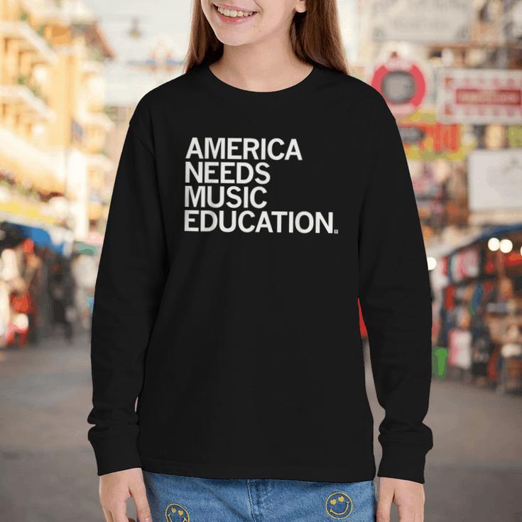 America Needs Music Education Advocacy Back To School Youth Long Sleeve Tee America Needs Music Education Advocacy Back To School Youth Long Sleeve Tee