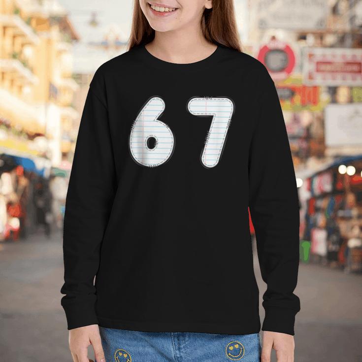 Back To School 67 Notebook Number For Class Year Youth Long Sleeve Tee Back To School 67 Notebook Number For Class Year Youth Long Sleeve Tee