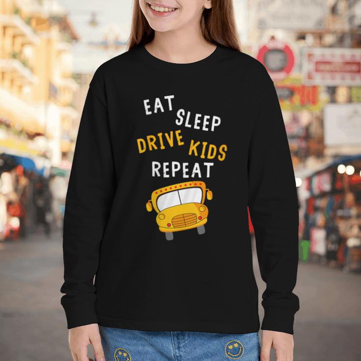 Back To School Bus Driver Appreciation Thank You Quote Youth Long Sleeve Tee