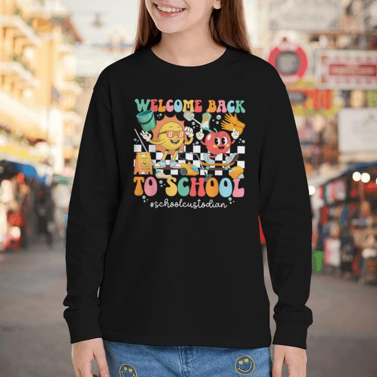 Back To School Custodian First Day Of School Custodian Youth Long Sleeve Tee