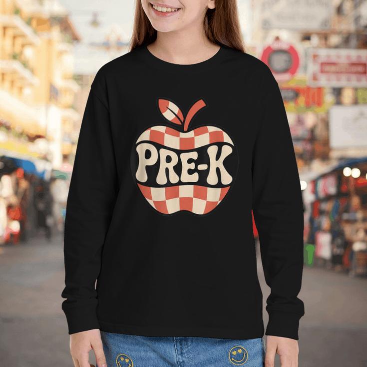 Back To School Retro Apple PRE-K Classroom Youth Long Sleeve Tee Back To School Retro Apple PRE-K Classroom Youth Long Sleeve Tee