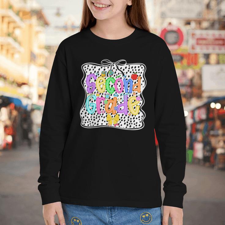 Back To School Second Grade Girls 2nd Grade Dalmatian Dots Youth Long Sleeve Tee Back To School Second Grade Girls 2nd Grade Dalmatian Dots Youth Long Sleeve Tee