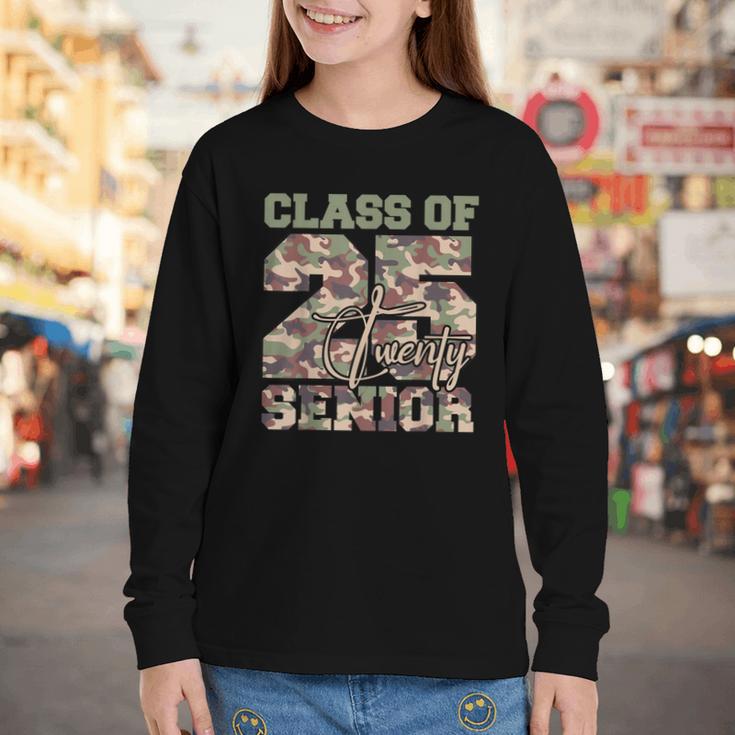 Back To School Senior 12th Grade Class Of 2025 Camouflage Youth Long Sleeve Tee Back To School Senior 12th Grade Class Of 2025 Camouflage Youth Long Sleeve Tee
