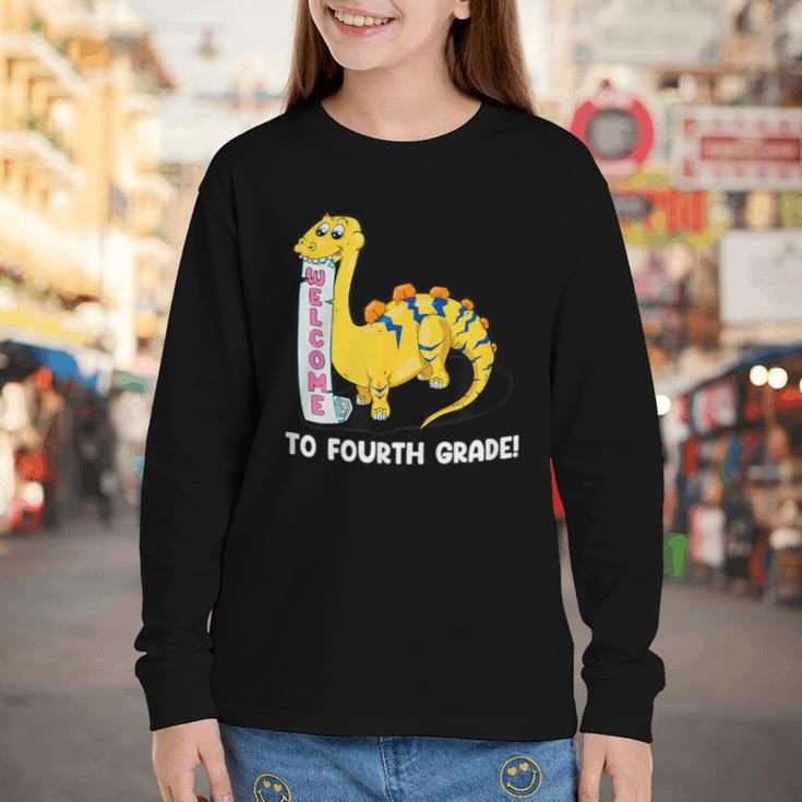 Back To School Welcome To Fourth Grade Youth Long Sleeve Tee Back To School Welcome To Fourth Grade Youth Long Sleeve Tee