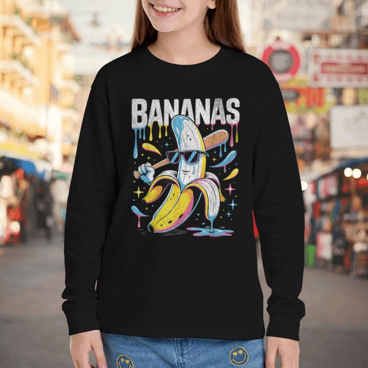 Banana Baseball Drip Kids Youth Boys Girls Sport Teens Youth Long Sleeve Tee Banana Baseball Drip Kids Youth Boys Girls Sport Teens Youth Long Sleeve Tee