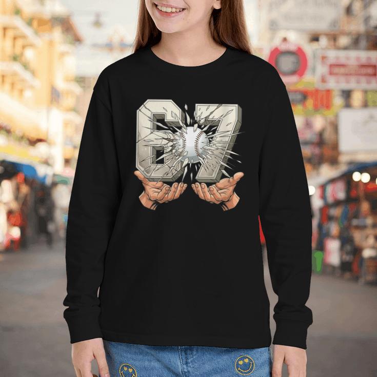 Baseball 67 Six Seven Gen Alpha Meme Youth Long Sleeve Tee Baseball 67 Six Seven Gen Alpha Meme Youth Long Sleeve Tee