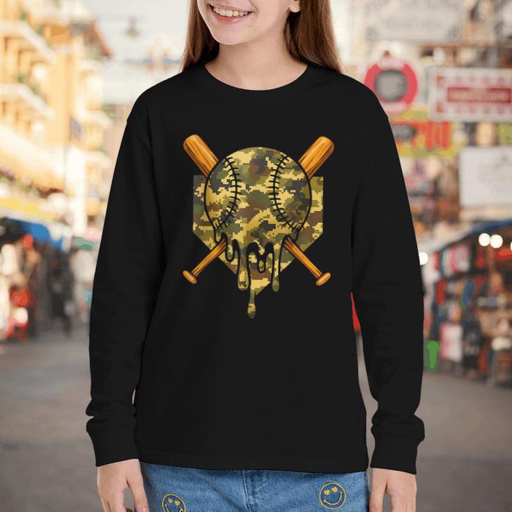 Baseball Camo Boys Ice Cream Youth Baseball Youth Long Sleeve Tee Baseball Camo Boys Ice Cream Youth Baseball Youth Long Sleeve Tee