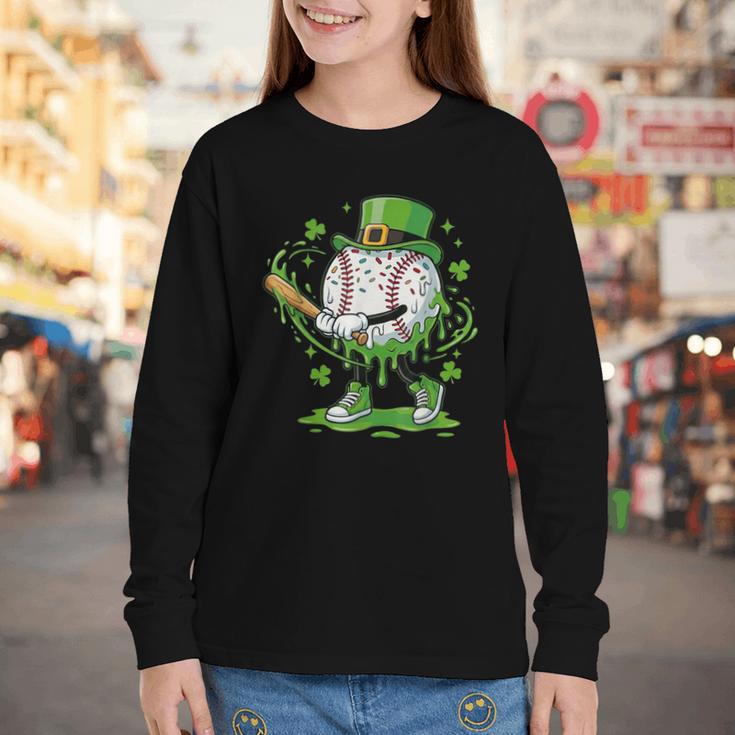 Baseball Drip For Boys Ice Cream Drip Youth St Patricks Day Youth Long Sleeve Tee Baseball Drip For Boys Ice Cream Drip Youth St Patricks Day Youth Long Sleeve Tee