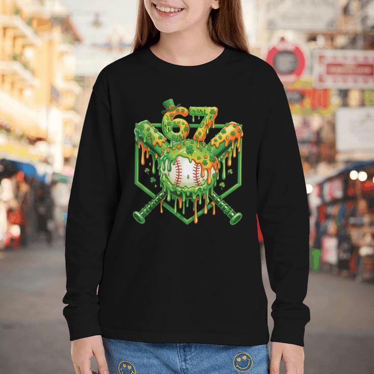 Baseball Drip St Patricks Day Boys Baseball St Patricks Day Youth Long Sleeve Tee Baseball Drip St Patricks Day Boys Baseball St Patricks Day Youth Long Sleeve Tee