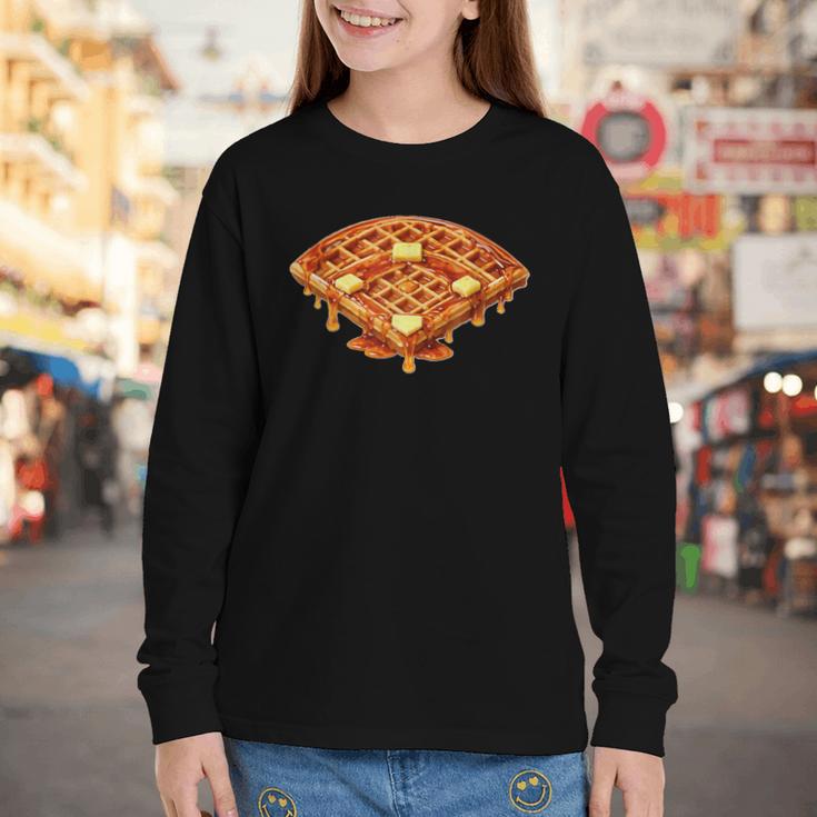 Baseball Dripping Waffle Field Youth Long Sleeve Tee Baseball Dripping Waffle Field Youth Long Sleeve Tee