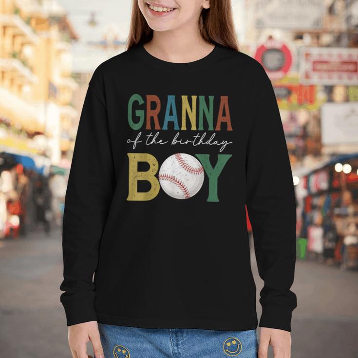 Baseball Granna Of The Birthday Boy Family Matching Youth Long Sleeve Tee Baseball Granna Of The Birthday Boy Family Matching Youth Long Sleeve Tee