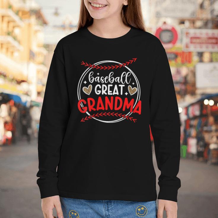 Baseball Great Grandma Of A Baseball Player Great Grandma Youth Long Sleeve Tee