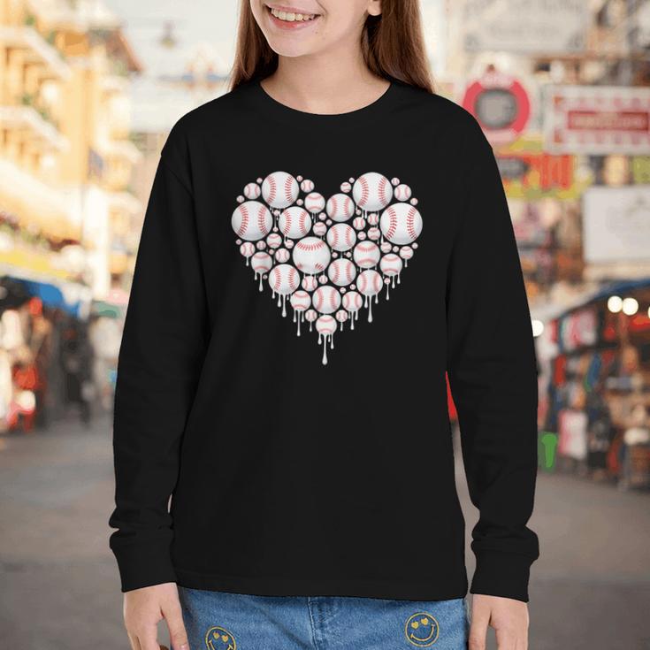 Baseball Heart Drip Valentine's Day Baseball Lover Boys Men Youth Long Sleeve Tee Baseball Heart Drip Valentine's Day Baseball Lover Boys Men Youth Long Sleeve Tee