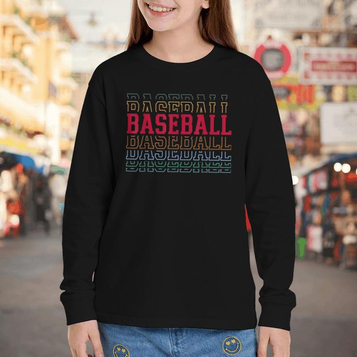 Baseball Layered Text Team Player Coach Youth Youth Long Sleeve Tee Baseball Layered Text Team Player Coach Youth Youth Long Sleeve Tee