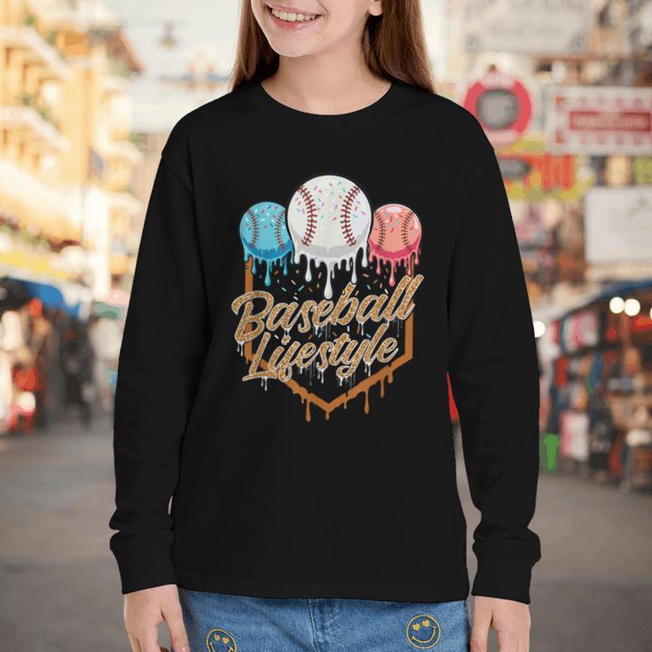 Baseball Lifestyle Baseball Lover Player Baseballer Youth Long Sleeve Tee Baseball Lifestyle Baseball Lover Player Baseballer Youth Long Sleeve Tee