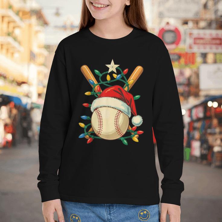 Baseball Santa Christmas Ball Baseball Lover Player Boys Youth Long Sleeve Tee Baseball Santa Christmas Ball Baseball Lover Player Boys Youth Long Sleeve Tee