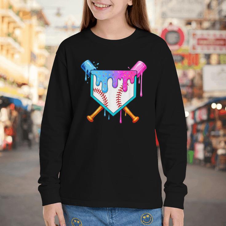 Baseball Sport Respect The Drip Boys Baseball Youth Long Sleeve Tee