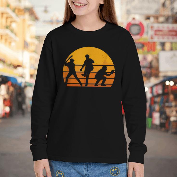 Baseball Tee Sunset Silhouette Players Men Women Kids Youth Long Sleeve Tee Baseball Tee Sunset Silhouette Players Men Women Kids Youth Long Sleeve Tee